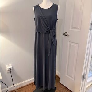 J. Jill Wearever Maxi tank Dress with crossover front size M. Blue-gray color